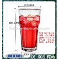 Haonai High Transparent Beer Glass Goblet , Freezer Drinking Glass Cups